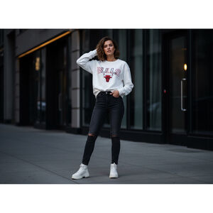 Women's Concepts Sport Bulls Sweatshirt S White Red